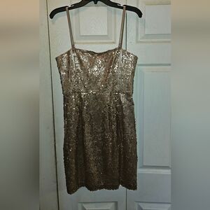 Exquisite gold sequin mini